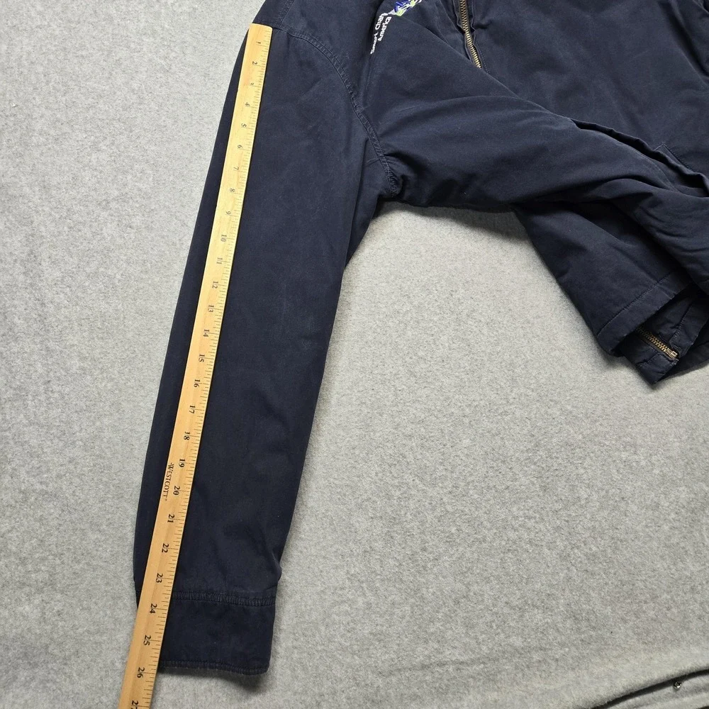 Polo Ralph Lauren Jacket Mens L Blue Bomber Canvas Lined Insulated‎ Pockets